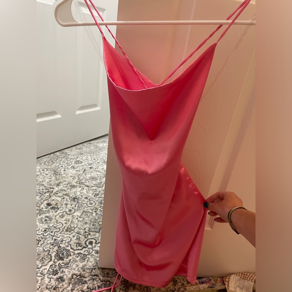Pink mini dress